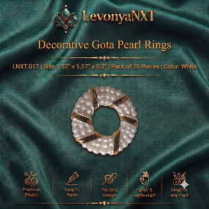 Decorative Gota Pearl Rings Pack of 20 for decorating crafts LNXT 017