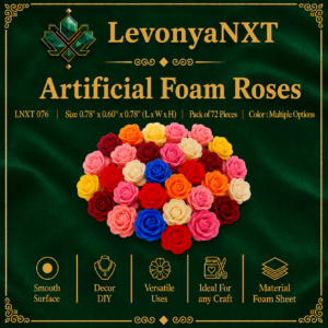 LNXT 076 Artificial Foam Roses in Mix Colors miniature flower heads cluster pack of 72 pieces
