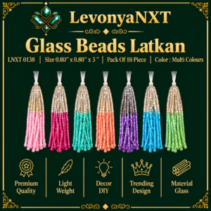 LNXT 0138 Glass Beads Latkan | Pack of 10 Pieces